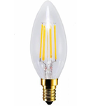 Bec LED Filament,4 w,E14,lumina calda,bulb sticla tip lumanare