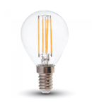 Bec LED Filament,4 w,E14,lumina calda,bulb sticla P45