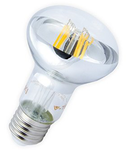 Bec LED Filament,4 w,E27,lumina calda,bulb sticla R63