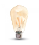 Bec LED Filament,4 w,E27,lumina calda,bulb sticla ST64,pelicula chihlimbar