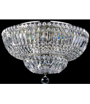 Candelabru Diamant Crystal Basfor 12 becuri dulie E14, 230V,D.46cm, H.32 cm,Nichel