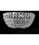 Aplica Diamant Crystal Basfor,2 x E14, 230V, D.25cm,H.12 cm,Nichel