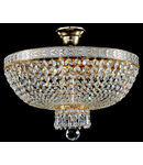 Candelabru Diamant Crystal Bella,5 becuri dulie E14, 230V,D.40cm, H.37 cm,Auriu