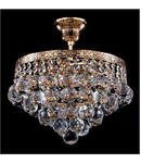 Candelabru Diamant Crystal Gala,4 becuri dulie E27, 230V,D.30cm, H.33 cm,Auriu