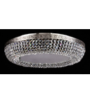 Plafoniera Diamant Crystal Luna,8 becuri dulie E27, 230V,D.60cm, H.13 cm,Nichel