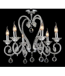 Candelabru Diamant Crystal Amore,6 becuri dulie E14, 230V,D.58cm, H.52 cm,Nichel