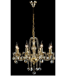 Candelabru Diamant Crystal Brandy,8 becuri dulie E14, 230V,D.56cm, H.50 cm,Auriu