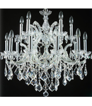 Candelabru Diamant Crystal Inverno,16 becuri dulie E14, 230V,D.75cm, H.66 cm,Argintiu