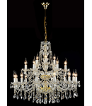 Candelabru Diamant Crystal Beatrix,21 becuri dulie E14, 230V,D.88cm, H.80 cm,Alb