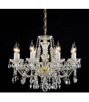 Candelabru Diamant Crystal Beatrix,8 becuri dulie E14, 230V,D.62cm, H.47 cm,Alb