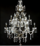 Candelabru Diamant Crystal Castle,18 becuri dulie E14, 230V,D.83cm, H.115 cm,Bronz