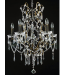 Candelabru Diamant Crystal Castle,5 becuri dulie E14, 230V,D.57cm, H.73 cm,Bronz