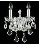 Aplica Diamant Crystal Inverno,2 x E14, 230V, D.32cm,H.28 cm,Argintiu