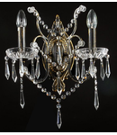 Aplica Diamant Crystal Castle,2 x E14, 230V, D.14cm,H.35 cm,Bronz