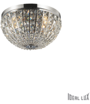 Plafoniera Calypso cu abajur sferic si decoratiuni de cristal 4x40W 