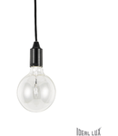 Pendul Edison, 1 bec, dulie E27, D:110mm, H:450/1300mm, Negru