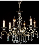 Candelabru Elegant Grace,6 becuri dulie E14, 230V,D.63cm, H.56 cm,Bronz