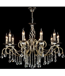 Candelabru Elegant Grace,10 becuri dulie E14, 230V,D.85cm, H.64 cm,Bronz