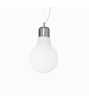 Pendul Luce Bianco mic, 1 bec, dulie E27, D:220mm, H:390/1200mm, Alb