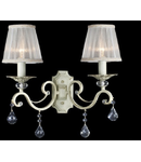 Aplica Diamant Elegant Grace,2 x E14, 230V, D.39cm,H.39 cm,Alb-Auriu