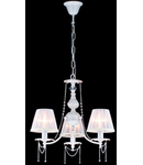 Candelabru Elegant Lolita,3 becuri dulie E14, 230V,D.50cm, H.47 cm,Alb-auriu