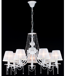 Candelabru Elegant Lolita,7 becuri dulie E14, 230V,D.74cm, H.53 cm,Alb-auriu