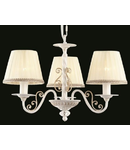 Candelabru Elegant Sunrise,3 becuri dulie E14, 230V,D.50cm, H.34 cm,Alb-Auriu