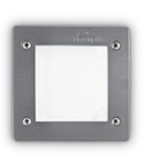 Spot in pardoseala Leti patrat, 1 LED, dulie GX53, L:115 mm, H:80 mm, Gri