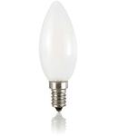 Bec LED Oliva alb, dulie E14, 4 W - 3000 K, lumina calda