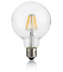 Bec LED Globo transparent, dulie E27, 8 W - 3000 K, lumina calda, D: 95 mm