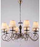 Candelabru Vanessa,8 becuri dulie E14, 230V,D.83cm, H.52 cm,Bronz