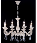 Candelabru Bianco ,8 becuri dulie E14, 230V,D.70cm, H.52 cm,Alb