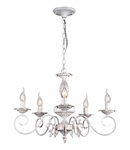 Candelabru Florence ,5 becuri dulie E14, 230V,D.64cm, H.46 cm,Alb