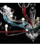 candelabru Casanova, 16 becuri, dulie E14, D:1200 mm, H:650/1550 mm, Multicolor