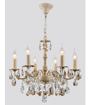 Candelabru Pastello ,6 becuri dulie E14, 230V,D.54cm, H.50 cm,Crem