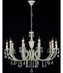 Candelabru Verona ,10 becuri dulie E14, 230V,D.88cm, H.65 cm,Alb