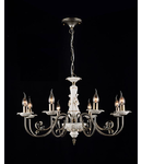 Candelabru Aliana ,8 becuri dulie E14, 230V,D.78cm, H.48 cm,Alb