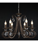 Candelabru Tango ,6 becuri dulie E14, 230V,D.61cm, H.48 cm,Maro