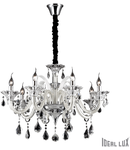 candelabru Colossal, 8 becuri, dulie E14, D:780 mm, H:700/1800 mm, Fildes