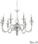 candelabru Doge, 9 becuri, dulie E14, D:750 mm, H:700/1550 mm, Transparent