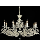 Candelabru Salute,8 becuri dulie E14, 230V,D.92cm, H.58 cm,Alb