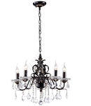 Candelabru Vivaldi,5 becuri dulie E14, 230V,D.57cm, H.49 cm,Maro