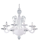 candelabru Sogno, 8 becuri, dulie E14, D:900 mm, H:760/1200 mm, Alb