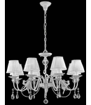 Candelabru Elina,8 becuri dulie E14, 230V,D.76 cm, H.51 cm,Argintiu