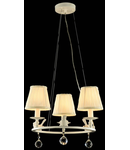 Candelabru Voyage,3 becuri dulie E14, 230V,D.47 cm, H.100 cm,Alb