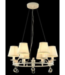 Candelabru Voyage,6 becuri dulie E14, 230V,D.62 cm, H.100 cm,Alb