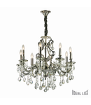 candelabru Gioconda, 8 becuri, dulie E14, D:730 mm, H:950/1200 mm, Argint