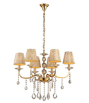 candelabru Pantheon, 6 becuri, dulie E14, D:700 mm, H:800/1450 mm, Auriu