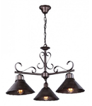 Lampa suspendata  House Iron,3 x E27, 230V, D.75cm,H.48 cm,Maro inchis