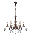 Candelabru  House Templiers,6 x E14, 230V, D.65cm,H.56 cm,Maro inchis